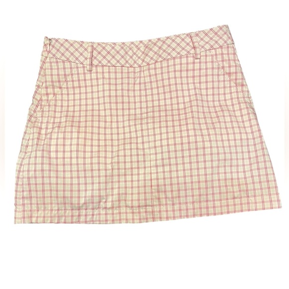 🩷⛳️🎾PUMA Pink Checkered Golf Tennis Skirt w/ lining size 10.  MINT condition! - Picture 1 of 10